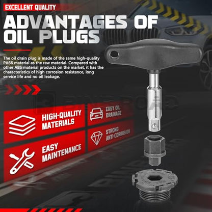 1 Set Engine Oil Pan Drain Plug with Install Tool Compatible with BMW 228i 328i 320i 428i 528i X1 X3 Z4 (Replaces 11137605018) - color: Oil Pan Drain Plug with Tool