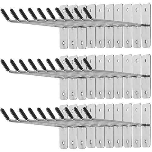 30pcs Wall Mounted Hook Heavy Duty Metal Single Hooks Home Storage Organizer Hanger Stainless Steel Hook Garage Hooks Tool for Garage Shop Retail Office Kitchen Store Display (4in/10cm) - size: 4 inches