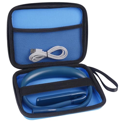 LED Neck Reading Light Crafting Lamp with Storage Case, Ideal for Book Lovers, Readers, Knitters, Crafters and Outdoor Enthusiasts, Perfect for Reading, Sewing, Camping, Crocheting, Walking at Night - color: Blue with storage case