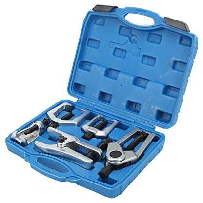 Ball Joint Separator Tool Set Heavy Duty Alloy Steel Pitman Arm Puller Tie Rod End Remover Kit for Trucks and Import Vehicles 5 Piece with Storage Box