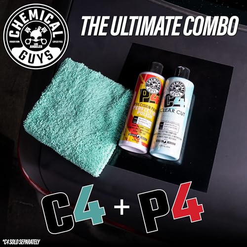 Chemical Guys, C4 & P4 Compound & Polish Paint Correction Kit, 2 x 16 oz | Cut scratches, swirls and towel marks with C4, then refine depth and gloss with P4, safe on clear coat paint - style: C4 & P4 Bundle