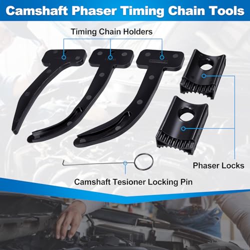 Toolwiz 3.6 Camshaft Phaser Timing Chain Tools Kit 6 PCS with Carrying Case | for VW Chrysler Jeep Dodge Grand Cherokee Wrangler 3.6L Engine Replace 10200A 10202 10369A 3.6 Pentastar Timing Tool Kit - size: Locking Tool Set with Carrying Case