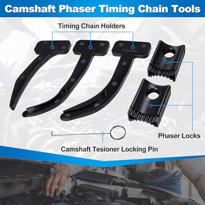 Toolwiz 3.6 Camshaft Phaser Timing Chain Tools Kit 6 PCS with Carrying Case | for VW Chrysler Jeep Dodge Grand Cherokee Wrangler 3.6L Engine Replace 10200A 10202 10369A 3.6 Pentastar Timing Tool Kit - size: Locking Tool Set with Carrying Case