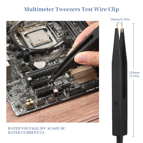 27-Piece Multimeter Test Leads Probes kit，multimeter Probes | Multimeter Leads Kit,Multimeter Leads Test Tweezers With，Alligator Clips With Wires，Volt Meter Leads Test Probes，