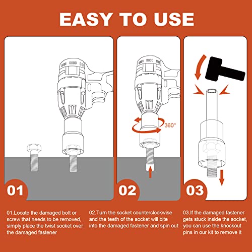 19mm 1/2" Drive Lug Nut Remover for Damaged, Rusted, Nuts & Screws, Twist Socket, 1 Piece - size: 19mm