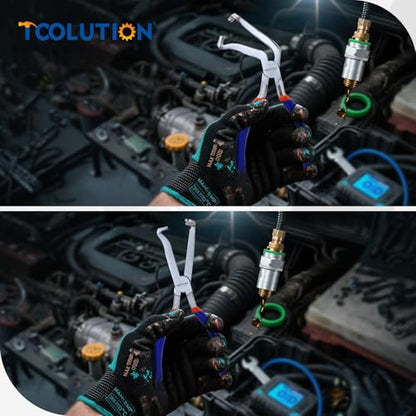 3-Pc Auto Electrical Disconnect Pliers Kit | 8" Straight & 60° Angle Electrical Disconnect, 9" Lock-Ring Plier, Connector & Snap-Ring Removal Tool for Cars, Storage Box - color: 3pcs Set-1