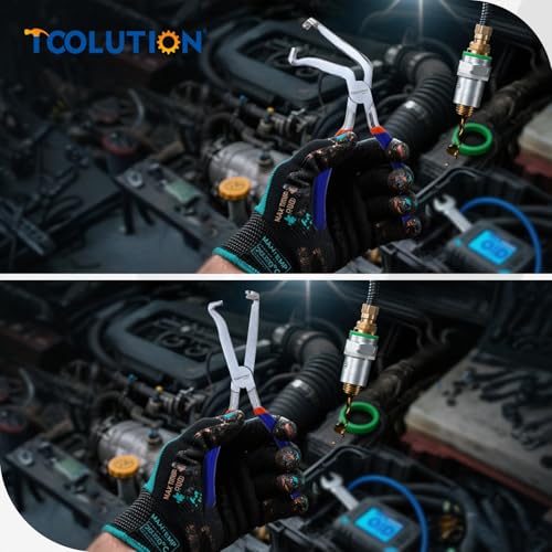 3-Pc Auto Electrical Disconnect Pliers Kit | 8" Straight & 60° Angle Electrical Disconnect, 9" Lock-Ring Plier, Connector & Snap-Ring Removal Tool for Cars, Storage Box - color: 3pcs Set-1