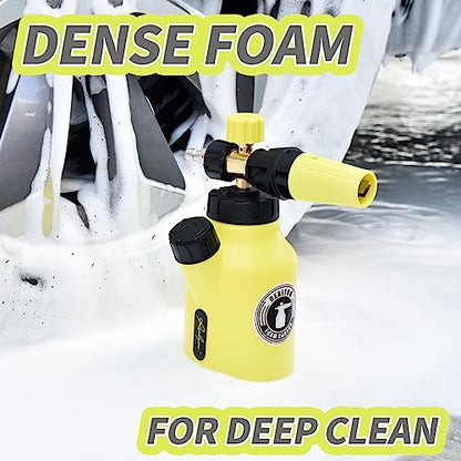Realyou Foam Cannon for Pressure Washer up to 4500 PSI, Premium Foam Sprayer with Easy Foam Dispensing, Car Wash Sprayer with 1 Liter Bottle - color: Gray