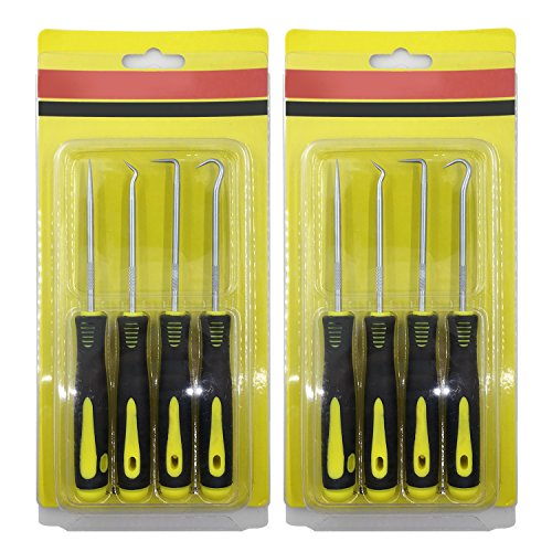 SourceTon 8-Piece Hook and Pick Set for Automotive, Heavy Duty Hose Removal Tool Kit with Oil Seal Puller, O-Ring Hook, Gasket Pick – Precision Car Repair Tools