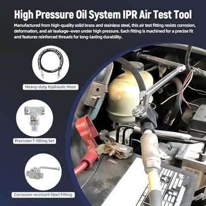 High Pressure Oil System IPR Air Test Tool Special Kit | Fit for Ford 6.0L & 7.3L Powerstroke Diesel Engines, Heavy-Duty Air Test Fitting for HPOP Leak Diagnosis