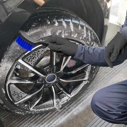 Car Cleaning Brush,Tire Brush,Cleaning Brush, Tire Brushes for Cleaning Rims Cleaning Brushs for Car Interior and tire (Blue+Black) - color: Blue+black