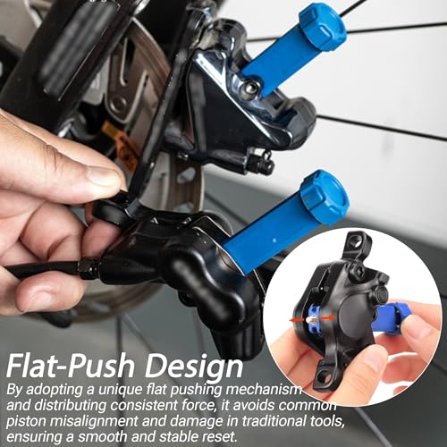 Bike Brake Pad Spreader Tool, Bicycle Hydraulic Disc Brake Piston Reset Tool with Carbon Steel, Piston Caliper Resetter for Mountain and Road Bike