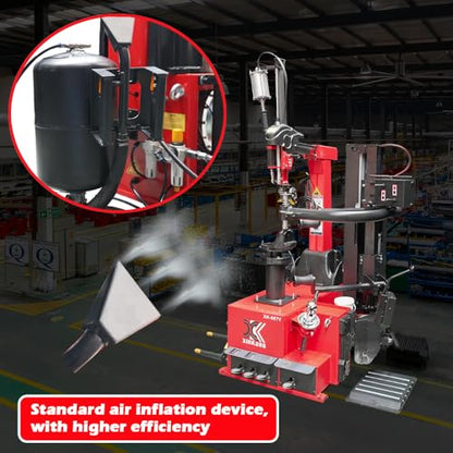 XK-987V Heavy Duty Tire Changer Machine with Bead Blaster | 110V Wheel Changer for Truck, SUV and Van Rims 12-30 inches | 18-Month Parts Replacement