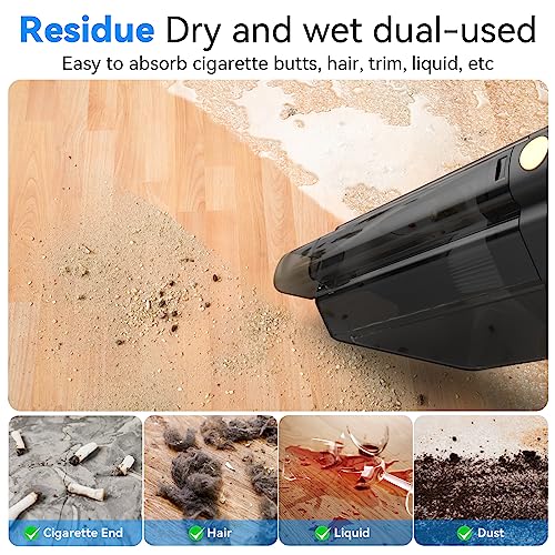 JUSTTOP Car Vacuum Portable Cleaner,9000Pa Vacuum Cleaner and Air Duster,120W high Power Wet&Dry Handheld mini Vacuum Cleaner,Multiple Accessories for Car,Home, Office
