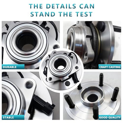 515151 Front Wheel Bearing Hub Assembly for Ram 1500 2012 2013 2014 2015 2016 2017 2018, Ram 1500 Classic 2019 2020 2021 2022 (2PCS) - size: 515151