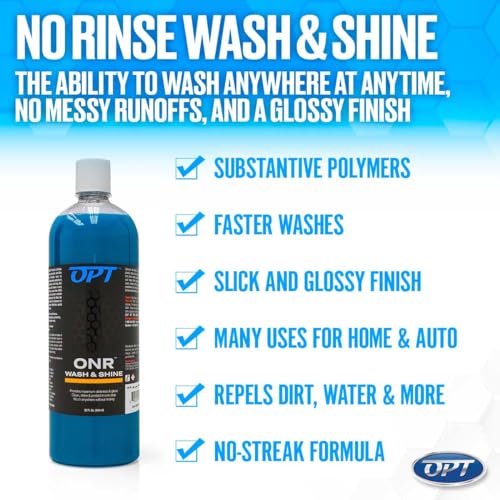 Optimum No Rinse Version 5 (32 Oz) with Optimum Interior Cleaner (17 Oz) Bundle – ONR Rinseless Car Wash with 17 oz Auto Interior Cleaning Solution for Leather, Upholstery, Carpet, and Interior Trim - style: ONR & Interior Cleaner