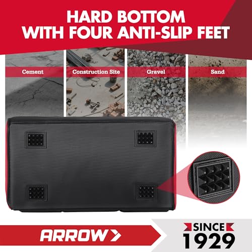 ARROW 16" Tool Bag Organizer with Anti-Slip Feet, Tool Bags for Men Heavy Duty, Wide Open Mouth, Large Capacity with 13 Pockets, Portable Toolbag for Electrician Mechanic Plumber HVAC - size: 16 Inch