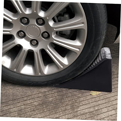 Set of 2 Heavy Duty Wheel Chocks Stabilizers for Rv Trailer Car Truck Rubber Wheel Locks Rope