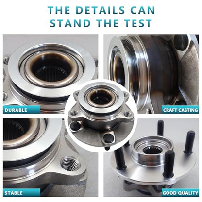 513298 Front Wheel Bearing Hub Assembly for Nissan Sentra 2007-2012, Rogue 2008-2013, Rogue Select 2014-2015 (2PCS) - size: 513298