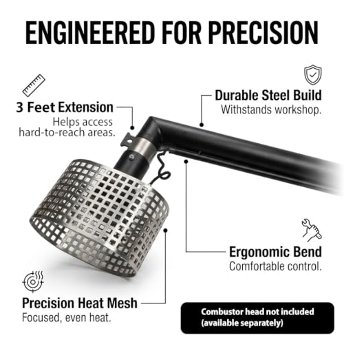 Dr. Shrink DS-RS-EXT 3' Extension for Rapid Shrink Heat Gun, Compatible Only with RS100 Heat Tool, Ideal for Shrink Wrapping, Durable and Easy to Use, Combustor Not Included