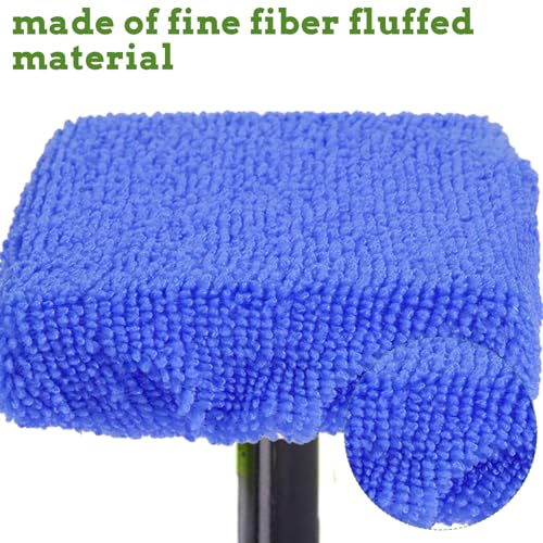5 PCS Microfiber Cleaning Cloth for Windshield Cleaner, Reusable Microfiber Pads for Car Window Cleaning Tools, Interior Auto Glass Bonnets, Soft Lint-Free Washing Covers Fit 4X6 Inch Tools (Blue)