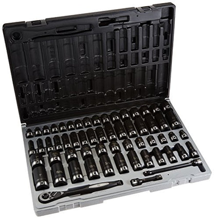 Grey Pneumatic Corp - 3/8 Dr. 59Pc Fract. Metric Duo-Socket Set - 6 P (81659CRD)