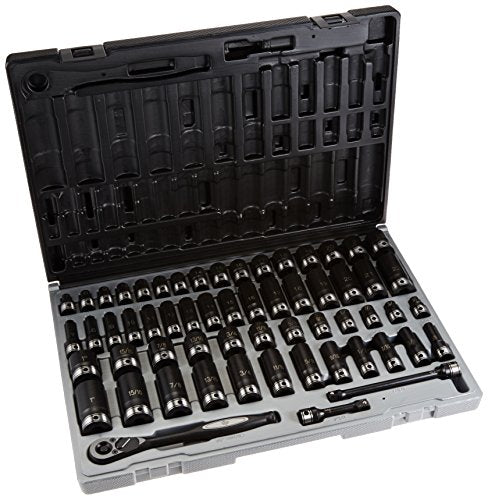 Grey Pneumatic Corp - 3/8 Dr. 59Pc Fract. Metric Duo-Socket Set - 6 P (81659CRD)