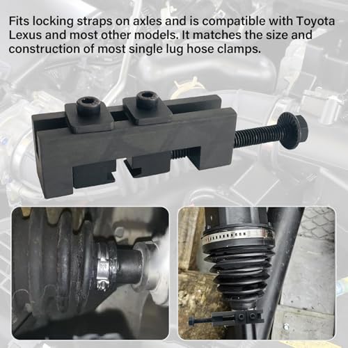 CV Boot Clamp Plier, Single Ear Hose Drive Shaft CV Axle Boot Clamp Tool, Compatible with Toyota Lexus OEM 09521-24010