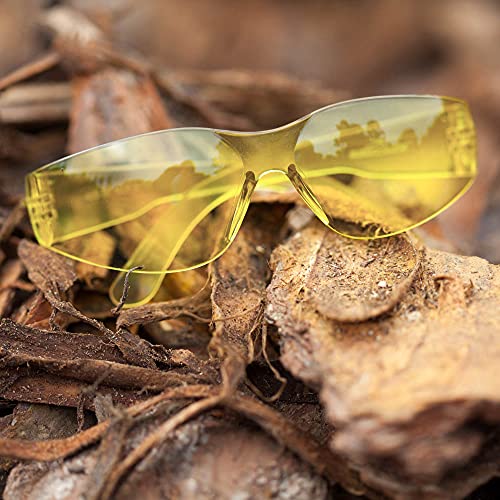 BISON LIFE Clear Safety Glasses – ANSI Z87.1 Certified Scratch & Impact Resistant Eye Protection Goggles for Men & Women - color: 4 Colors