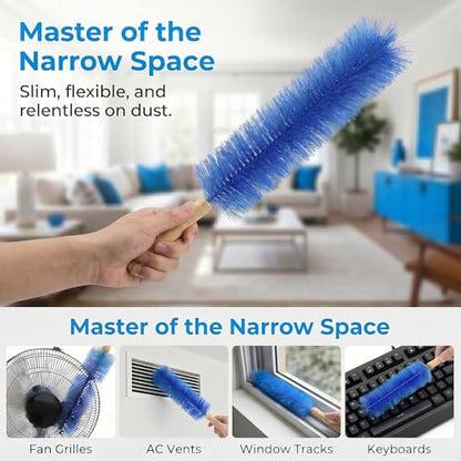 Fan Cleaning Brush, 2026 New Bendable Microfiber Head Dusting Brushes, Reusable Fan Cleaner Brush Dust Remover for Electric Fans, Air Conditioning, Car Vents and Blind - color: Mixed,2pcs, size: 43cm