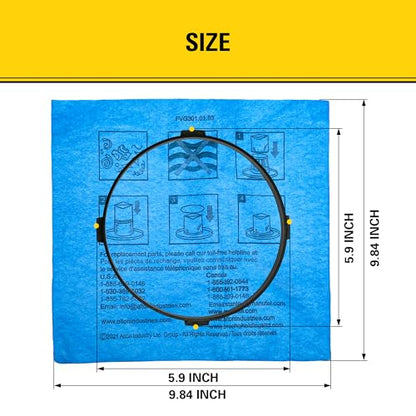STANLEY - 251201 Stanley 25-1201 Blue Cloth, Reusable Filter with Clamp Ring for 1-5 Gallon Wet/Dry Vacuums, 1-Pack