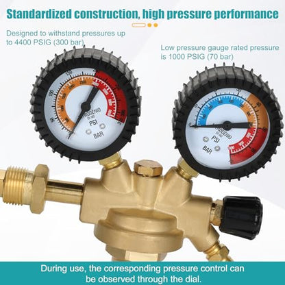 Drkerr 53010 Automotive HVAC Pressure Tester Kit, Nitrogen Pressure Regulator, Charging Hose, Leak Detection Adapter, R134a Connector, Custom Molded Plastic Boxes, Professional-Pressure Testing Tools