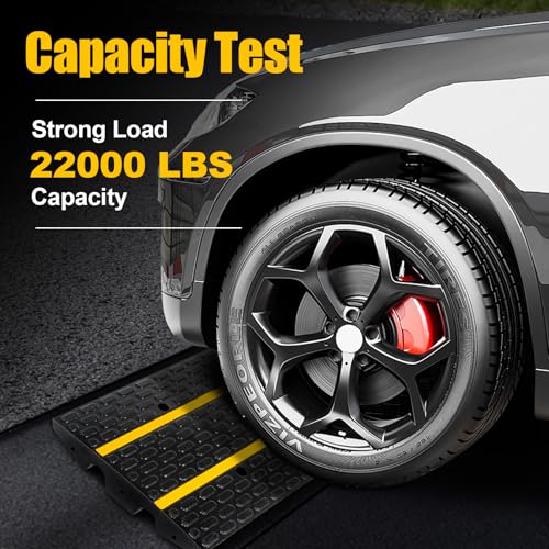 Rubber Driveway Ramps, Heavy Duty 66139lbs Weight Capacity Low Profile Car Ramps, Threshold Ramp for Loading Dock, Garage, Sidewalk, Truck, Scooter, Bike, Motorcycle & Wheelchair