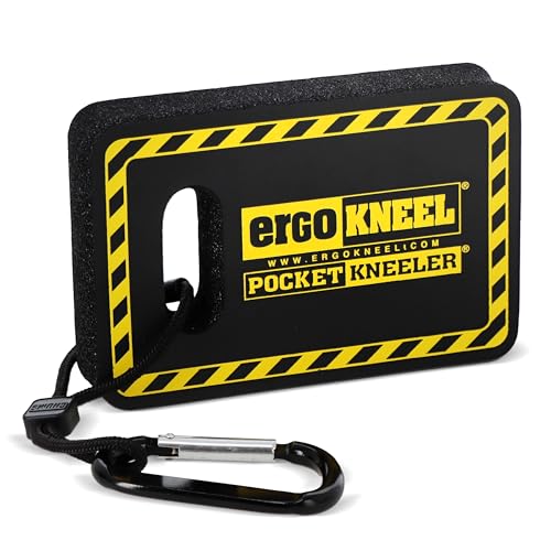 Pocket Kneeler with Lanyard 4” x 6” x 1” | One-Inch-Thick Kneeling Pad | Heavy-Duty Foam Pad Anti-Fatigue Mat | Portable Knee Mat | Industrial-Grade Protection for Knees & Back
