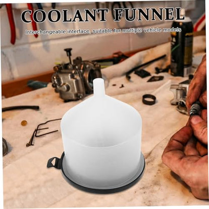 1set Coolant Filling Kit Spill Radiator Funnel for Easy Automotive Coolant Handling Construction Compatibility for Antifreeze and More