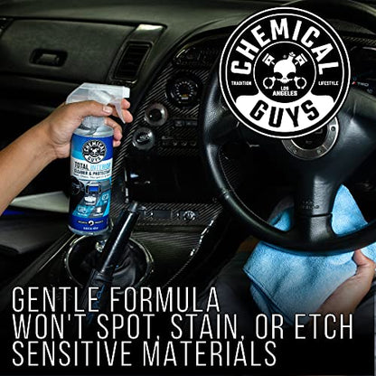 Chemical Guys, Total Interior Cleaner & Protectant for Cars, 16 oz, 2 Pack | Cleans dashboards, seats, door panels, trim and glass in one step, leaving a fresh, streak-free, factory-style look - size: 16 Fl Oz (Pack of 2), style: Fresh 2 Pack