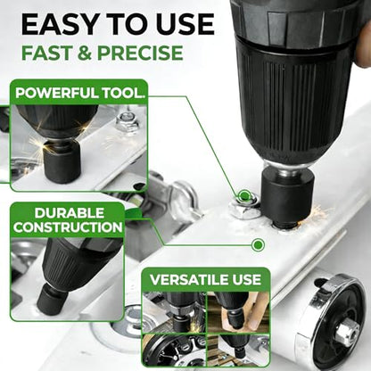 SWANLAKE 20PCS Power Nut Driver Set for Impact Drill, 1/4” Hex Head Drill Bit Set SAE and Metric - style: 20PCS Standard Version