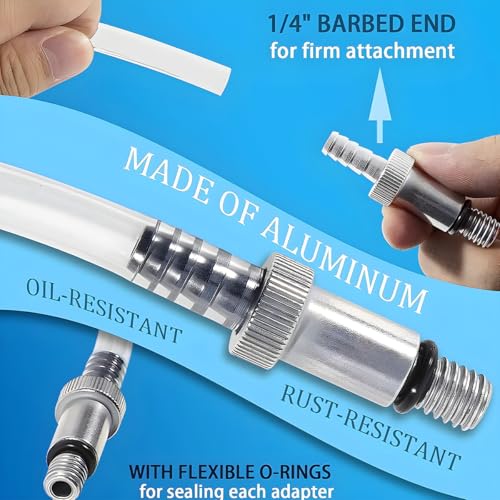 Car Transmission Fluid Pump Kit, Multi-Purpose Gear Oil Pump with 3/8" Swivel and 8mm 10mm Adapters, Automotive Lubricant Fluid Transfer Extractor, Universal for Most Vehicles