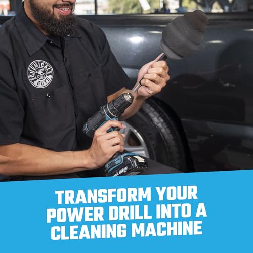 Chemical Guys, Ball Buster Wheel & Rim Speed Polisher Drill Attachment Tool | Drill-powered foam ball cleans wheels, rims and hard-to-reach areas fast, gentle on all wheel finishes