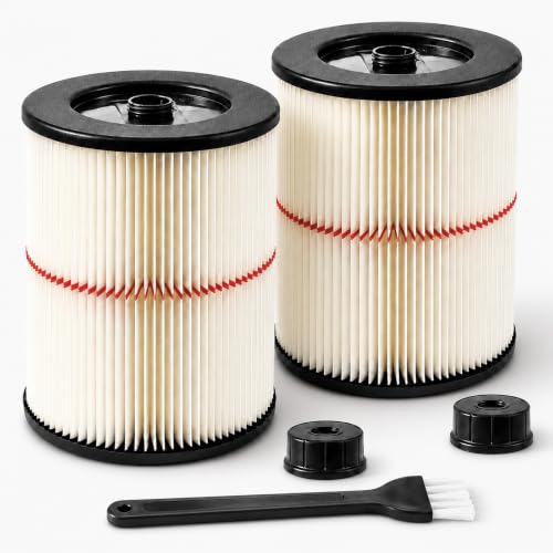 Replacement Filter for Craftsman Shop Vac 17816, Wet Dry Vac, 2 Pack | Compatible with 17816, 9-17816. Fits most 5 Gallon+ wet dry vacuums since 1988. Washable, reusable, and durable