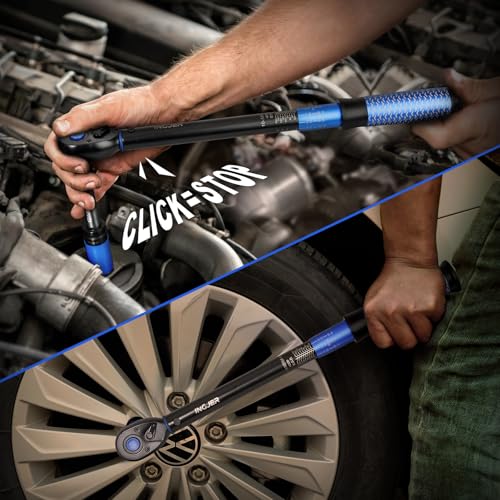Torque Wrench 1/2, UPGRADE Torque Wrench Auto, 10-180ft.lb | 13.6 - 244.1Nm, ±3% Dual-Direction, 72 Tooth Inch Pound Torque Wrench for Engine, Suspension & Spark Plug Maintenance - size: 1/2inch 10-180Ft.lb