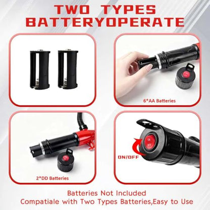 Liquid Transfer Pump, 3GPM 18L/MIN for Gasoline Diesel Water Oil, 10ft Hose with Auto-Stop Nozzle, Operated for Cars, Boats, RV, Drums