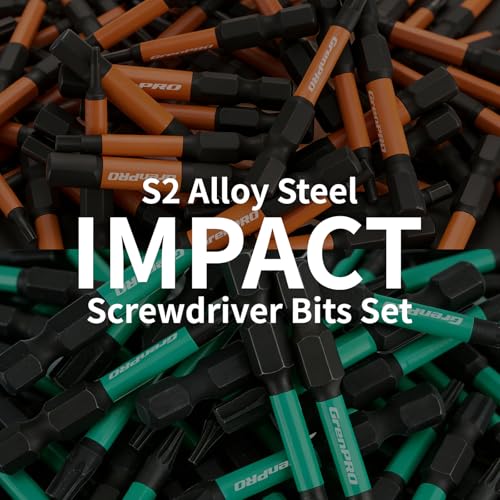 GRENPRO Impact Screwdriver Bits Set, 35Pcs 2” Allen Wrench Drill Bit Set (Metric & SAE)/Trox, Premium S2 Steel Magnetic 1/4" Hex-Shank Bit Set,CNC Machined, Automotive Mechanic Home Repair - size: 2" 35pcs(Trox&Metric&SAE)