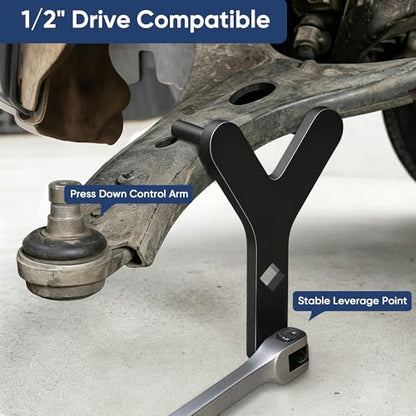 Strut Spreader Tool & Lower Control Arm Prying Tool,Suspension Tool Set,Ball Joint Removal Tool Kit for F W D, Import & Domestic Vehicles, Heavy Duty Steel for Safe, Fast Suspension Repair | Suspension Tool Set