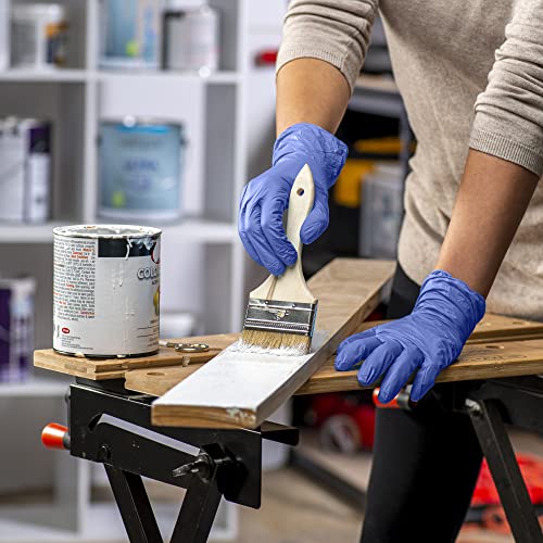GUSTO Blue Nitrile Gloves, Disposable Gloves – 4 Mil, Latex & Rubber Free, Non-Sterile Powder-Free (Formerly Comfy Package) - size: Medium, style: 100 Count