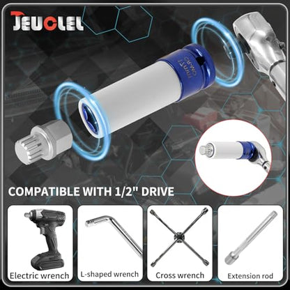 11/15PT Wheel Locking Nut Key for BMW, Anti-Theft Lug Nut Removal | Wheel Lock Nut Socket Adapter, Anti-Theft Screw Remover, Hand Repair Tool, Tyre Fitting, garage - size: 11/15Pt Key