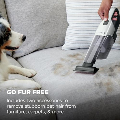 Shark Cyclone PET Handheld Vacuum with, HyperVelocity Suction, Powerful Pet Hair Pickup, Lightweight, XL Dust Cup, Including Upholstery Tool, 8" Crevice Tool, Scrubbing Brush, Pearl White, AA701 - color: Pearl White