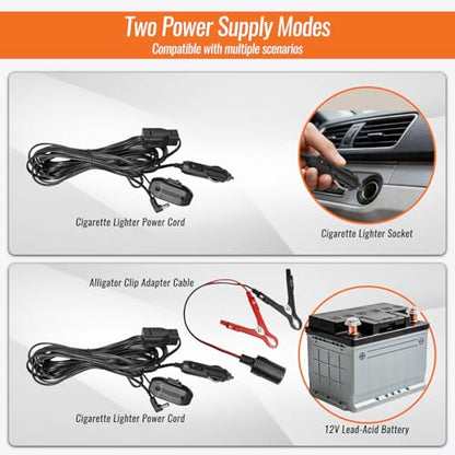 12V Fuel Transfer Pump Set, Moves Up to 85 Gallons Of Gas or Diesel Per Hour with Upgraded Carrying Case & Pulley Lead Pipe, for Vehicles, Boats, Equipment, Gasoline, Diesel (70W Boost Kit) - color: 85Gal/hr