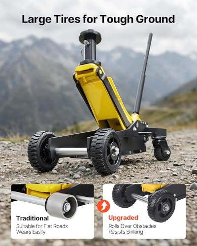 VEVOR Off Road Floor Jack, 3 Ton Aluminum & Steel Racing Low Profile Floor Jack with Dual Pistons Quick Lift Pump & Extension Post, Hydraulic Trolley Car Lift Jacks for Motorcycles, ATVs, SUV Pickup - style: Aluminum