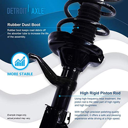 Detroit Axle - 2 Front Struts for 2002-2006 Honda CR-V Complete Struts with Coil Spring 2003 2004 2005 Replacement Quick Install Ready Strut Shock Assembly - size: 172143_172144/PAIR